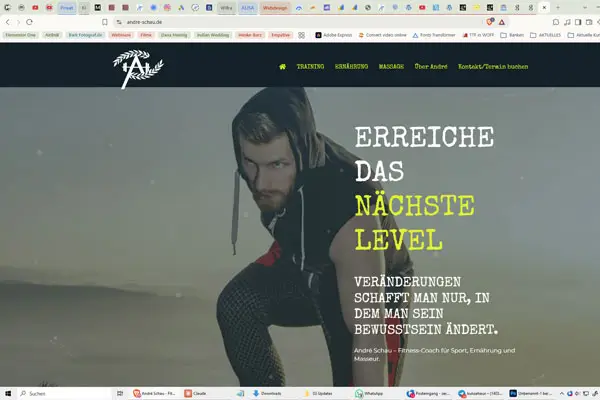 Website & Marke 16 Screenshot URL Trainer Andre Schau