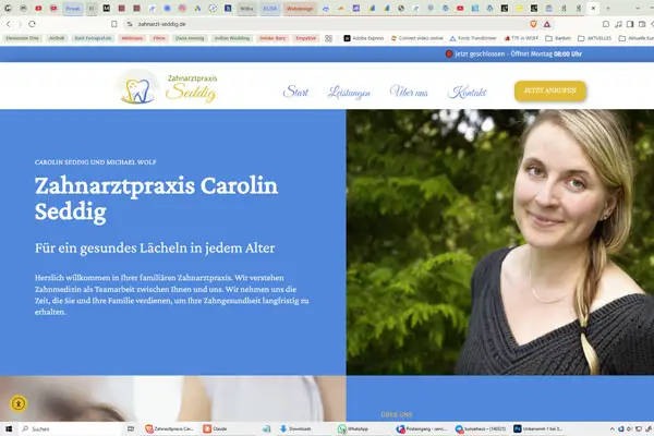 Website & Marke 13 Screenshot URL Zahnarzt Seddig